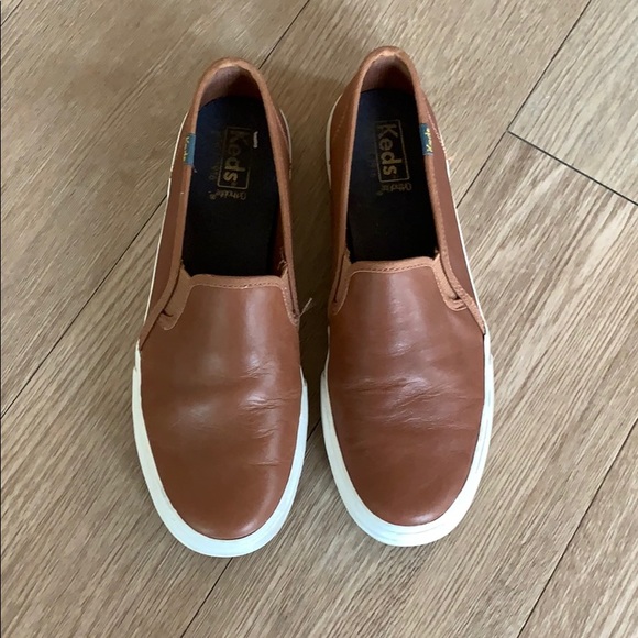 keds double decker leather slip on